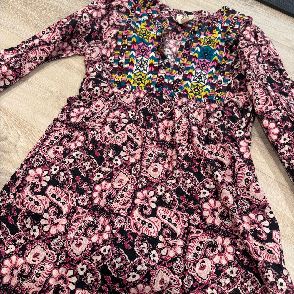 Floral Pink and Multicolor Casual Dress